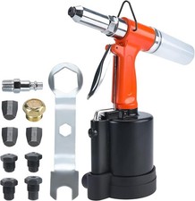 Pneumatic Pop Rivet Gun Hydraulic Rivet Tool 1/8" 5/32" 3/16" 1/4" Nose Pieces