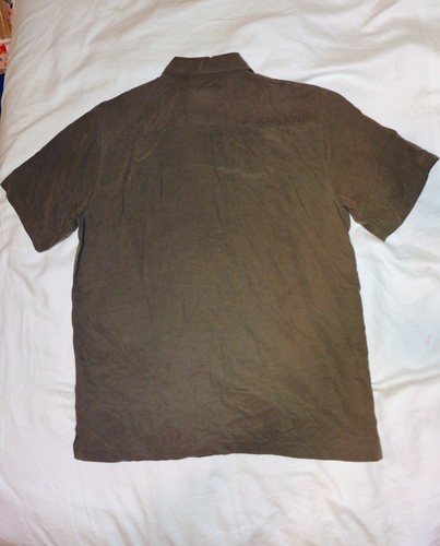 Camicia grigio scuro argento vivo manica corta con bottoni collezione Waterman Medium - Foto 3 di 7