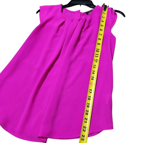 Twine und String Top klein rosa transparent ärmellos hinten Knöpfe leicht - Bild 2 von 10