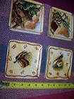 CICMP Market COFFEE 4.5" Cheyenne Mini Plate Set 4Pc Square Mocha Latte Java