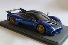 BBR P18218E Pagani Huayra R in Matt Black - Blu Francia  with dust cover  1:18