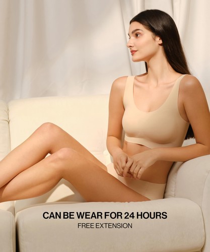 Sujetadores sin costuras para mujer bralette inalámbrico cobertura completa correas ensanchadas y laterales,... - Imagen 7 de 7