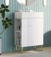 ModernLuxe 21.6inch white Bathroom vanity Cabinet Bathroom Storage Cabinet Only