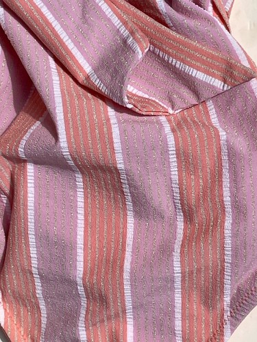 Vineyard Vines Shimmer Tie Front One Piece Swimsuit Passion Fruit Stripe size S - Picture 15 of 20