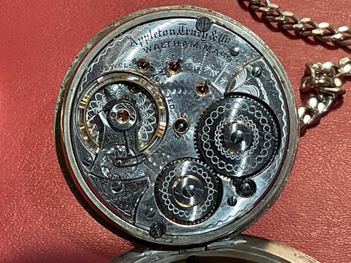 1906 Vintage/Antique 18 American Waltham Watch 17-Jewel Sterling S Pocket Watch - Picture 12 of 16
