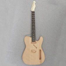 Diy electric tele guitar kit solid 2pc mahogany body 1pc maple neck bone nut