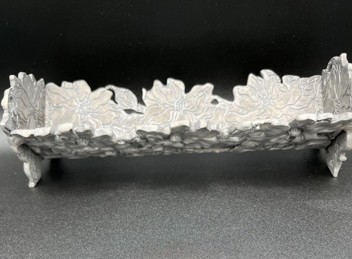 Arthur Court 2003 Magnolia Aluminum Cracker Footed Tray - Picture 2 of 7