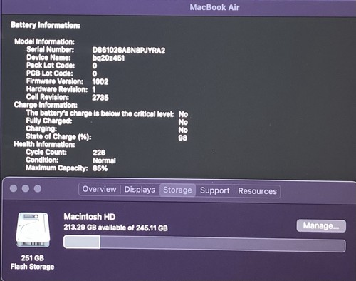 Apple MacBook Air A2337 2020 13,3" M1 3,2 GHz 8 GB RAM 256 GB SSD - Imagen 3 de 10