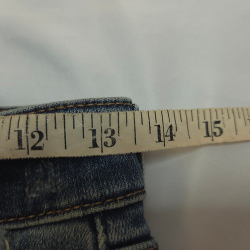 Pantaloncini jeans donna Judy blu medi 27x5,5 blu invecchiati vita alta nuovi con etichette - Foto 7 di 9