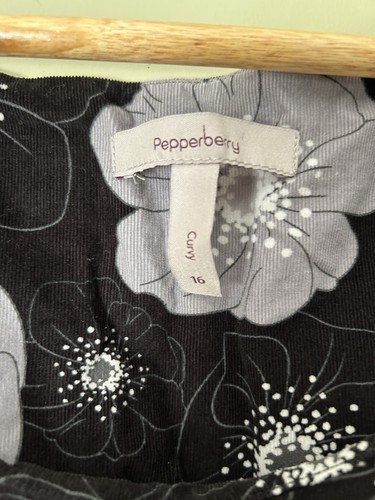 Pepperberry black And White Floral Dress Size 16 C - Picture 3 of 4