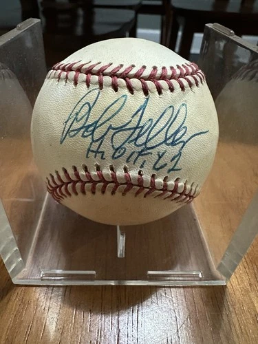 Bob Feller Autographed Baseball with Certificate of Authenticity and Case