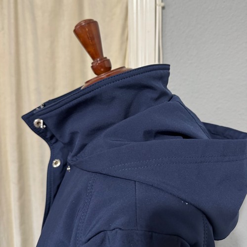 Jessica Simpson Women Navy Blue Softshell Hooded Rain Coat Cozy Jacket M - Picture 10 of 18