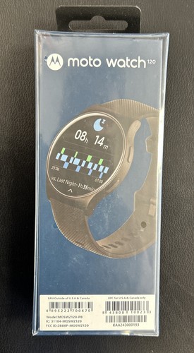 Montre connectée Motorola Moto Watch 120 36,3 mm avec moniteur de fréquence cardiaque - Noir - Photo 8 sur 8
