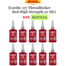 10 Bottles Loctite 277 Threadlocker Red High Strength 50ml Size DHL EXPRESS