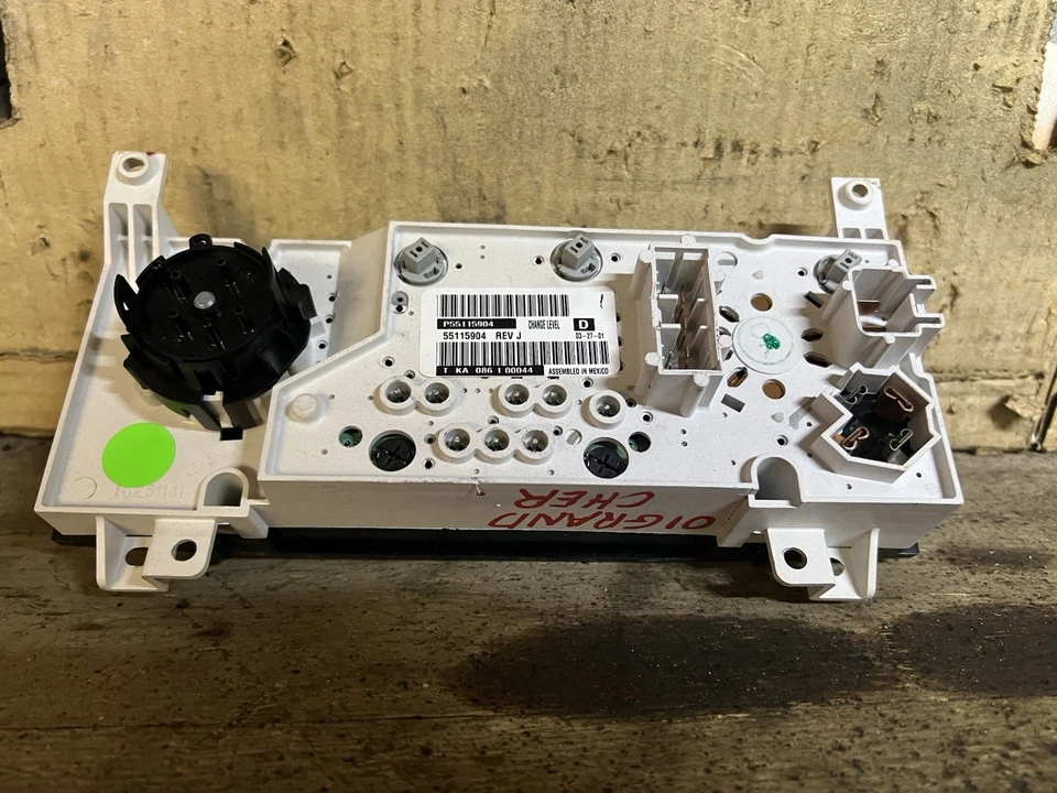 1999-2004 JEEP GRAND CHEROKEE MANUAL A/C CLIMATE HEATER CONTROL ASSEMBLY UNIT - Image 3 of 4