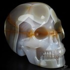 3.4" Carnelian Hand Carved Crystal Skull, Realistic, Crystal Healing