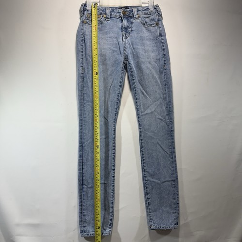 True Religion Halle Jeans Damen 26 Blau Mid Rise Super Skinny Stretch Denim - Bild 3 von 15