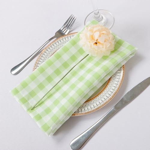 Set tovaglioli in stoffa a quadri bufalo verde 20x20 20" x 20" (set di 4) come nuovi - Foto 3 di 7