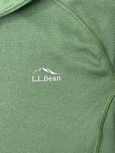 LL Bean 1/4 Zip Mens Base Layer Midweight Athleisure Green Size XL - Picture 3 of 11