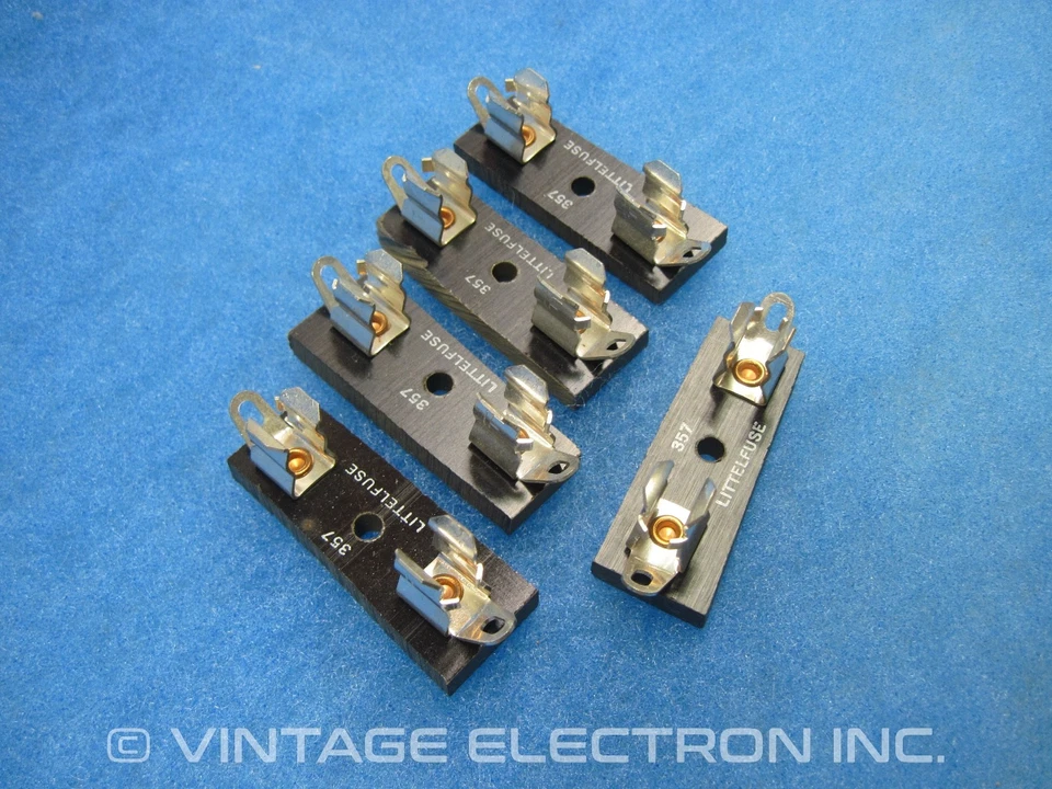 LOTE DE (5) Portafusibles Montaje en Chasis Único NOS LITTELFUSE 3AG: Serie 357 Foto 3 de 4