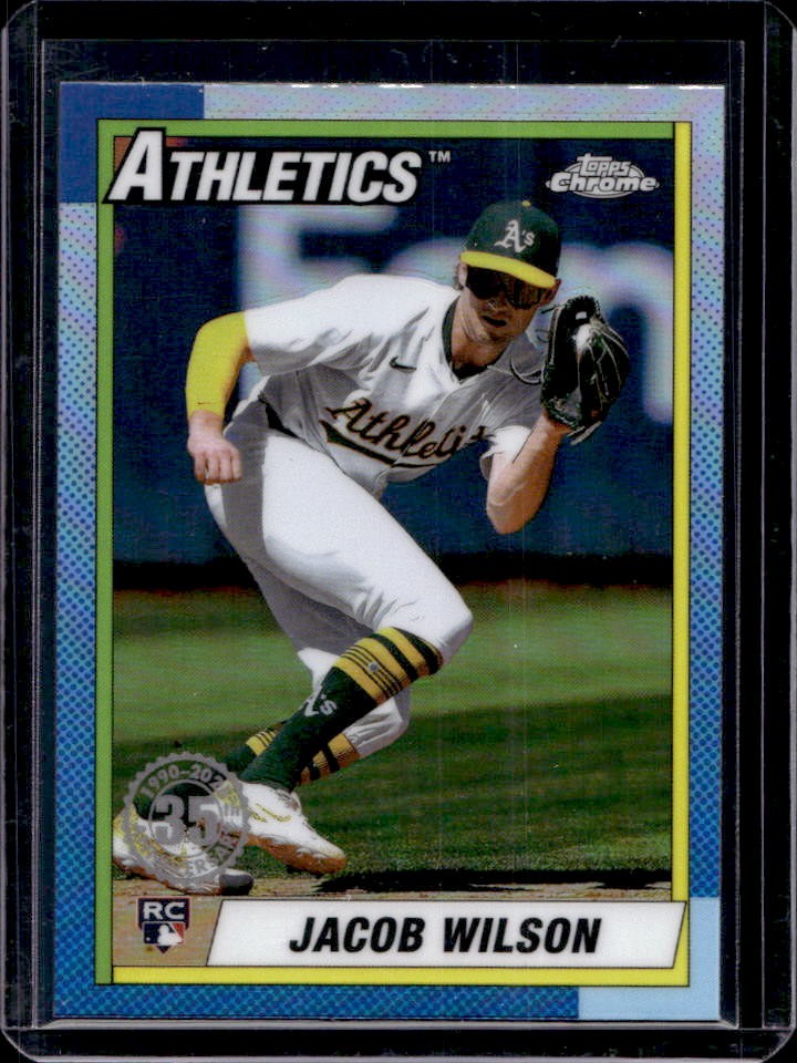 2025 Topps Chrome Jacob Wilson 1990 Baseball RC Rookie #90CB-18 Athletics