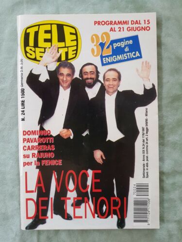 118) TELESETTE ITALIAN MAGAZINE N 24/1997 PAVAROTTI CARRERAS DOMINGO HUNZIKER - Photo 1 sur 12