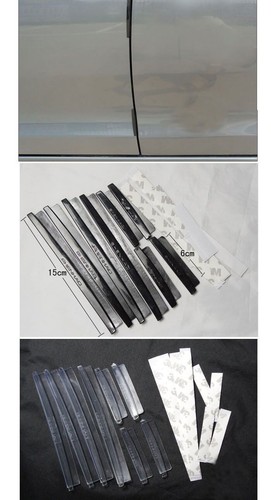 8-teiliges Set Auto Tür Stiefel Kante Schutz Streifen Stoßstange Schutz Dichtung Gummi transparent - Bild 8 von 10