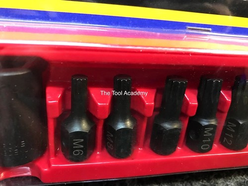 Sealey Tools AK5611 Spline Impact Bit Set With Bit Holder 1/2 Drive  M6 - M18 - Picture 2 of 4