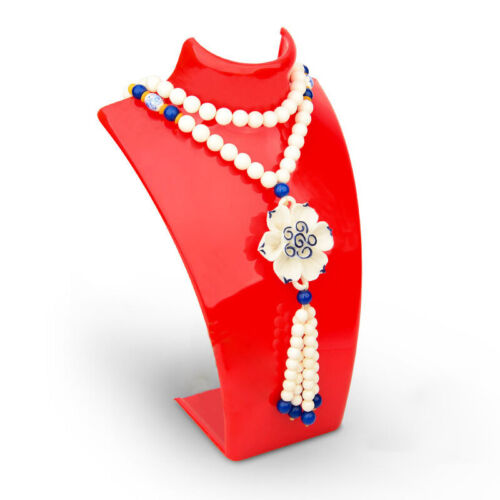 Acrylic Shop Mannequin Bust Jewelry Necklace Pendant Display Stand Holder 21cm - Picture 14 of 14