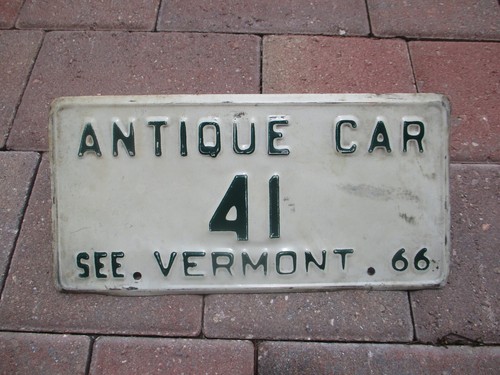 Vermont 1966 Antik Auto Nummernschild # 41