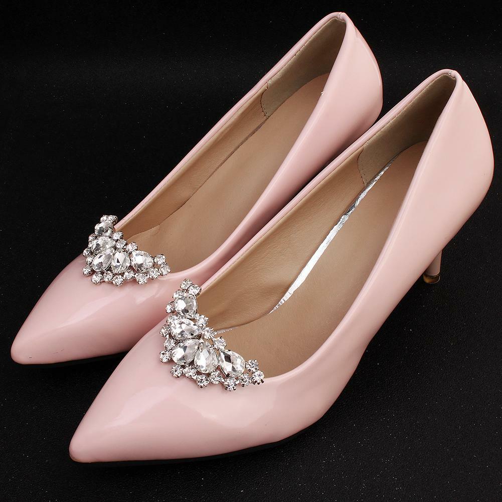 #QZO 1 Pair Pearl Crystal Shoe Clip Rhinestone Wedding Bride Shoes Decoration #QZO 1 Pair Pearl Crystal Shoe Clip Rhinestone Wedding Bride Shoes Decoration