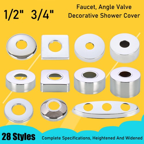 1/2" 3/4" Stainless Valve / Tap Cover Collars / Faucet Hole decorative Cover - Picture 1 of 31