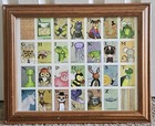 Alphabet Animal Stamp Wall Art. Colorful.  Unusual & Rare Animals. 14". Signed.