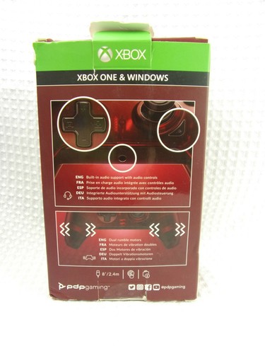 XBOX One & Windows Crimson Red PDP Gaming Wired Controller - NEW Damaged Box - Picture 6 of 8