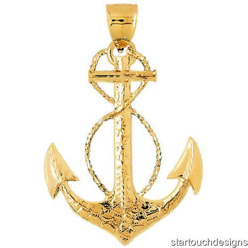 New 14k Yellow gold Anchor Pendant New 14k Yellow gold Anchor Pendant