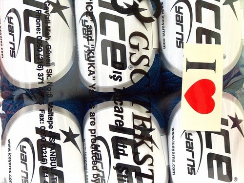 6-Skein Lot Baby Merino Yarn wool fine 6x50g/200m Navy - Picture 4 of 4