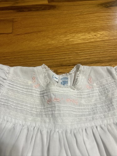 Feltman Brothers Bros Pink Lace Vintage 3pc Dress Baby Girls 9 Months Heirloom - Picture 5 of 17