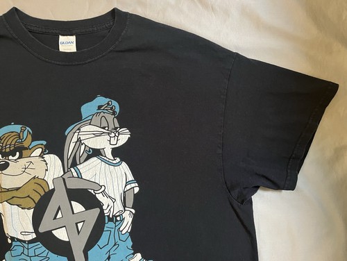 Vintage Looney Tunes T-Shirt Bugs Bunny & Taz Kurzarm Schwarz XL - Bild 10 von 19