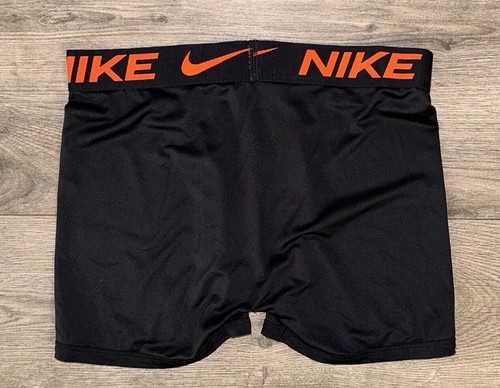Nike Dri Fit Performance Brief Shorts Boys L Large Black Orange - Picture 5 of 6