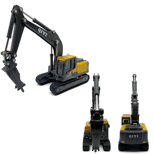 Taladro excavadora escala 1:60 modelo de juguete metal fundido a presión construcción niños juguetes gris - Imagen 9 de 9