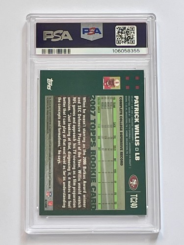 Patrick Willis Rookie #TC240 – PSA 10 - Picture 2 of 2