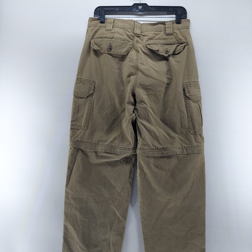 LL bean men's cargo  pants size 31 convertible hiking outdoor beige 100% cotton - Picture 10 of 12
