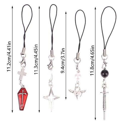 Trendy Mobile Phone Chain Women Heart Cross Pendant Phone Strap Lanyard - 第 7/16 張圖片