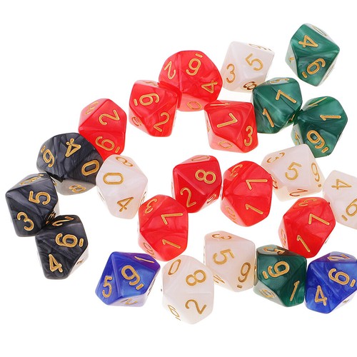 50 The Polyhedral Set Multicolored D10 Dice with Dice for - Picture 8 of 10