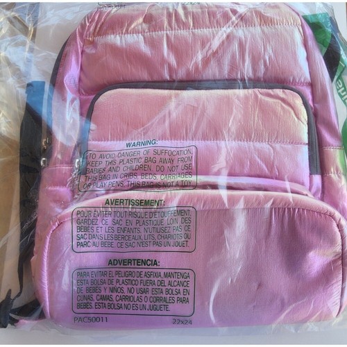 Rucksack Damen, klein gesteppt leicht wasserabweisend bauschig Freizeit Daypack - Bild 8 von 8