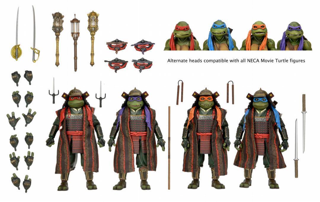NECA TMNT Teenage Mutant Ninja Turtles 3 Samurai Ver. Figure Box