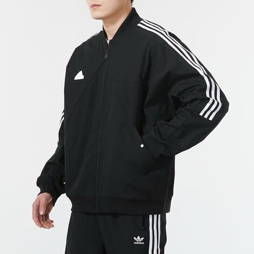 Adidas Tiro LS Woven Bomber Men's Size L Jacket Full Zip Black Sportswear #791 - Picture 11 of 14