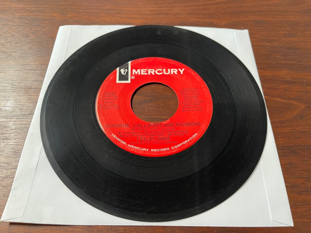 Lesley Gore SUNSHINE LOLLIPOPS AND RAINBOWS (R&R 45/PS