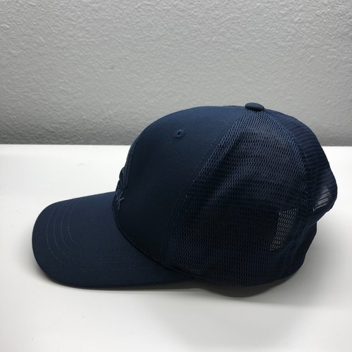 Reebok Trucker Hat Blue Mens OSFM Snapback Meshback Logo Embroidered - Picture 2 of 7