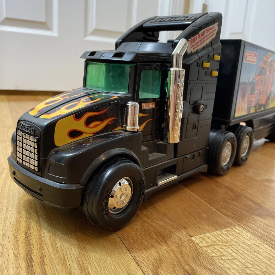 Semirremolque y remolque Smokin' Tonka 1994 de colección (parte de humo no probada) años 90 Foto 2 de 4